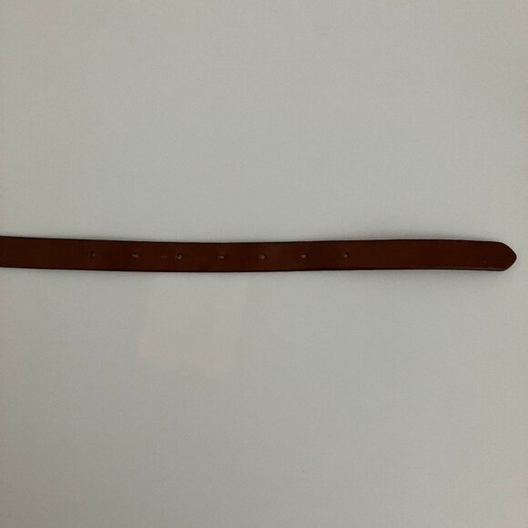 Madewell Genuine Leather Brown Belt with Gold Buckle - Picture 4 of 6